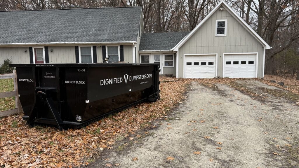 What fits in a 15 yard dumpster