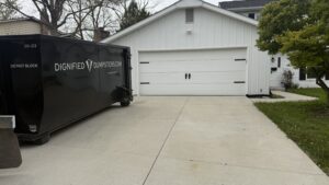 Basement cleanout dumpster rental in Ann Arbor Michigan