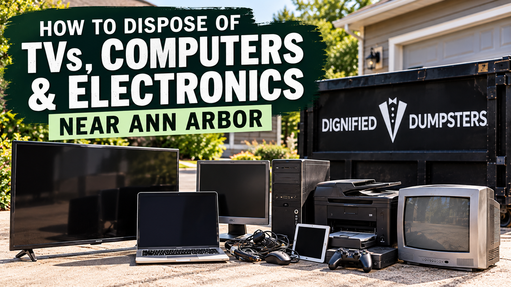 Have an old television collecting dust in the basement? A broken laptop tucked away in a drawer? Maybe you've upgraded your home office and now have a pile of outdated monitors, printers, keyboards, and tangled cords you aren't sure what to do with. You're not alone. Electronics tend to accumulate over the years, especially during home renovations, moves, estate cleanouts, and garage cleanups. But getting rid of them isn't always as simple as putting them in the trash. Many electronic devices contain valuable recyclable materials, batteries, and components that require special handling. Computers and smartphones may also contain personal information that should be removed before disposal. Fortunately, there are several convenient options for electronics recycling Ann Arbor residents can use to safely dispose of unwanted devices. This guide covers where to take unwanted TVs, computers, monitors, printers, and other electronics, what recycling may cost, and how to safely separate electronic waste during a larger home cleanout.